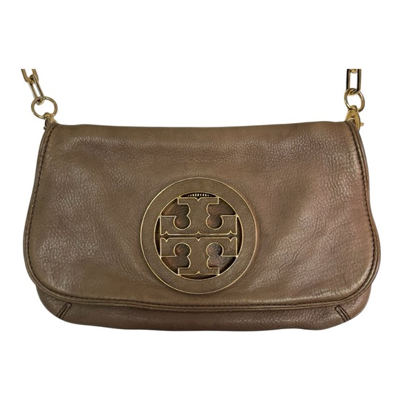 Tory Burch Brown Leather Gold Crossbody Chain Bag - Picture 2 of 15